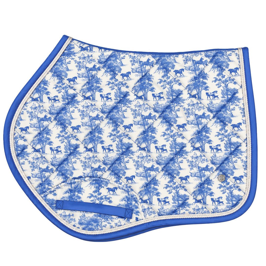 Dapplebay Equestrian Toile XC Saddle Pad-French Blue