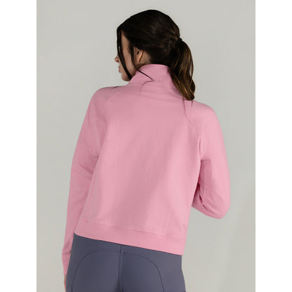 Dapplebay Crest 1/2 Zip French Terry Sweatshirt-Ballet Pink