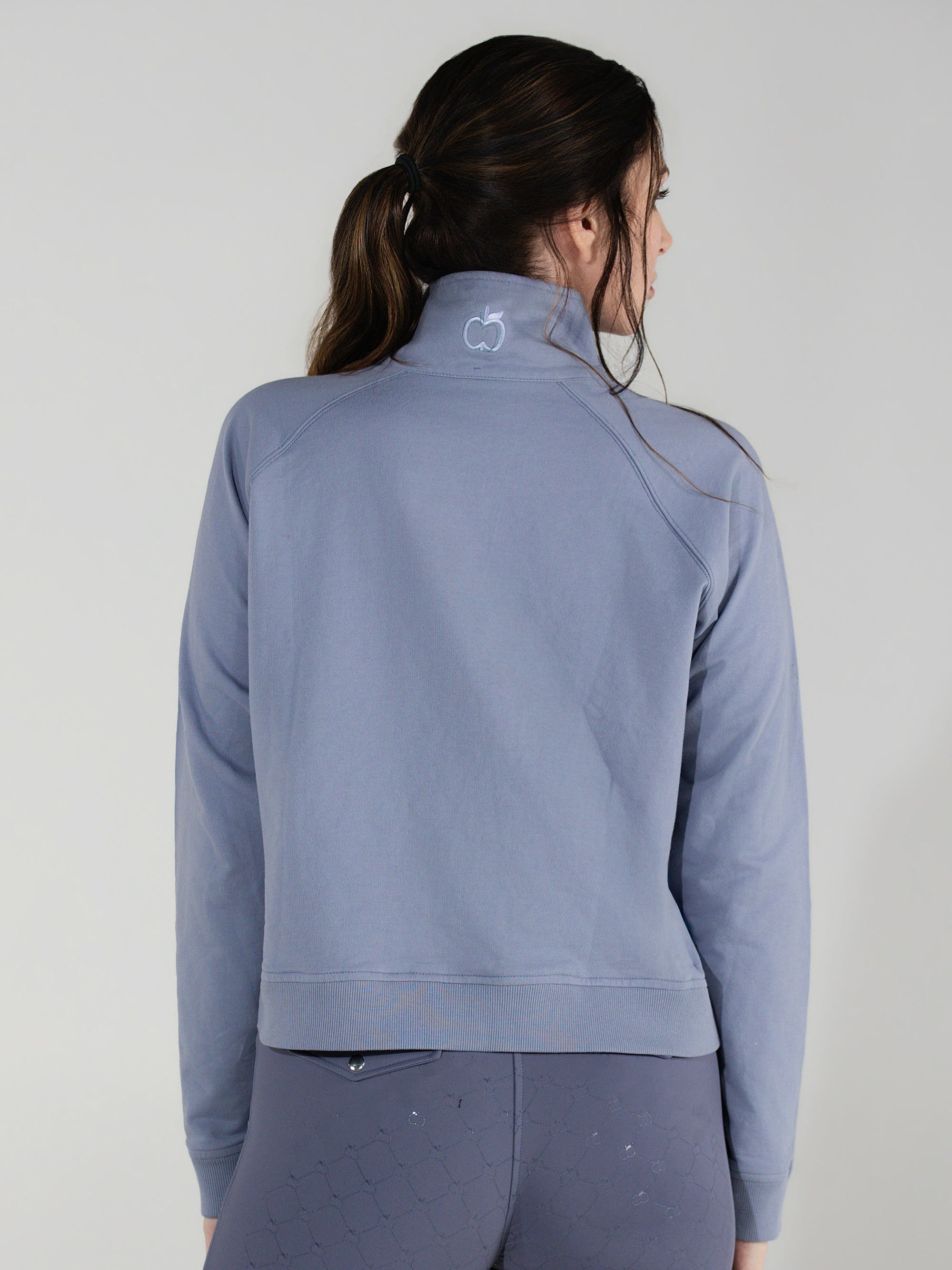 Dapplebay Crest 1/2 Zip French Terry Sweatshirt-Moonrise