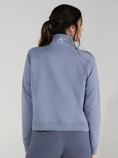 Dapplebay Crest 1/2 Zip French Terry Sweatshirt-Moonrise