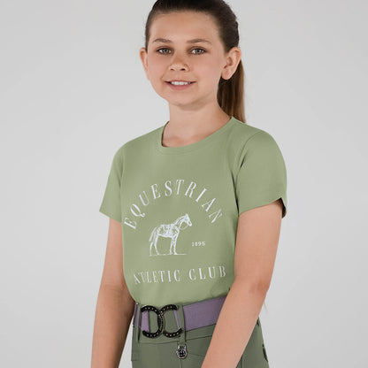 Dapplebay Kids Equestrian Athletic Club Tee-Sage