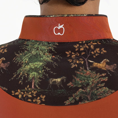 Dapplebay Grace 1/4 Zip LS Riding Top-Rust