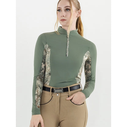 Dapplebay Grace 1/4 Zip LS Riding Top-Rosemary