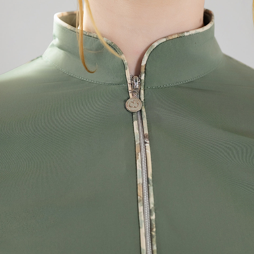 Dapplebay Grace 1/4 Zip LS Riding Top-Rosemary