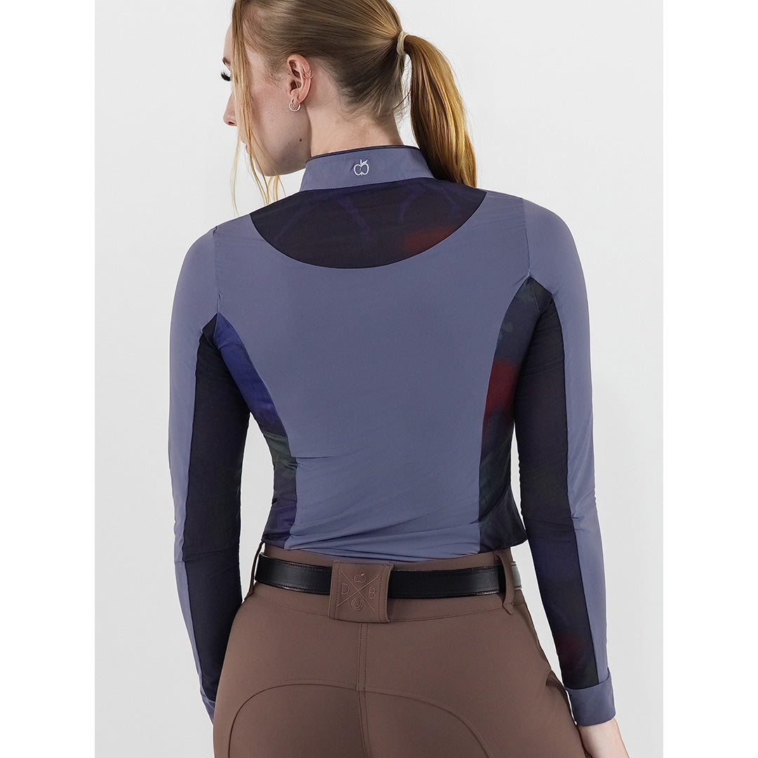 Dapplebay Grace 1/4 Zip LS Riding Top-Purple Dusk