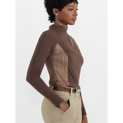 Dapplebay Grace 1/4 Zip LS Riding Top-Chocolate