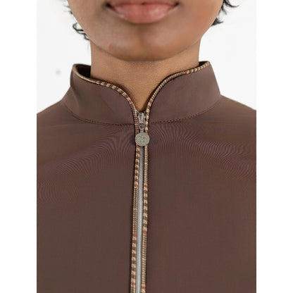 Dapplebay Grace 1/4 Zip LS Riding Top-Chocolate