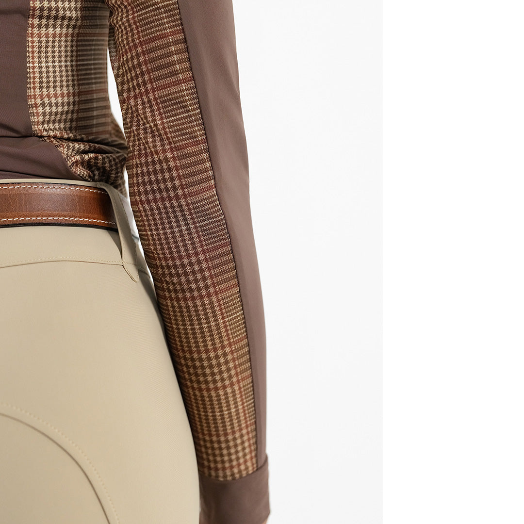 Dapplebay Grace 1/4 Zip LS Riding Top-Chocolate