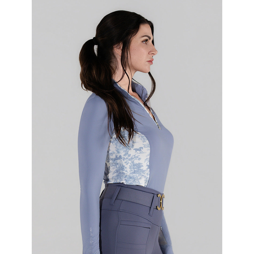 Dapplebay Grace 1/4 Zip LS Riding Top-Moonrise