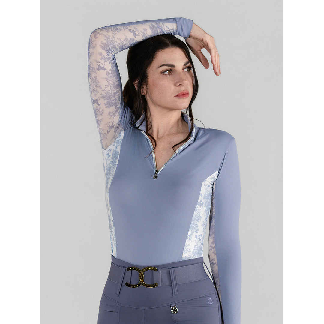 Dapplebay Grace 1/4 Zip LS Riding Top-Moonrise