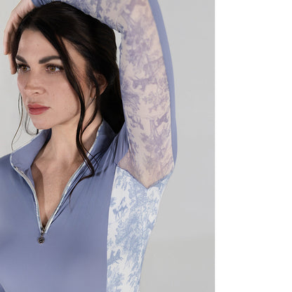 Dapplebay Grace 1/4 Zip LS Riding Top-Moonrise