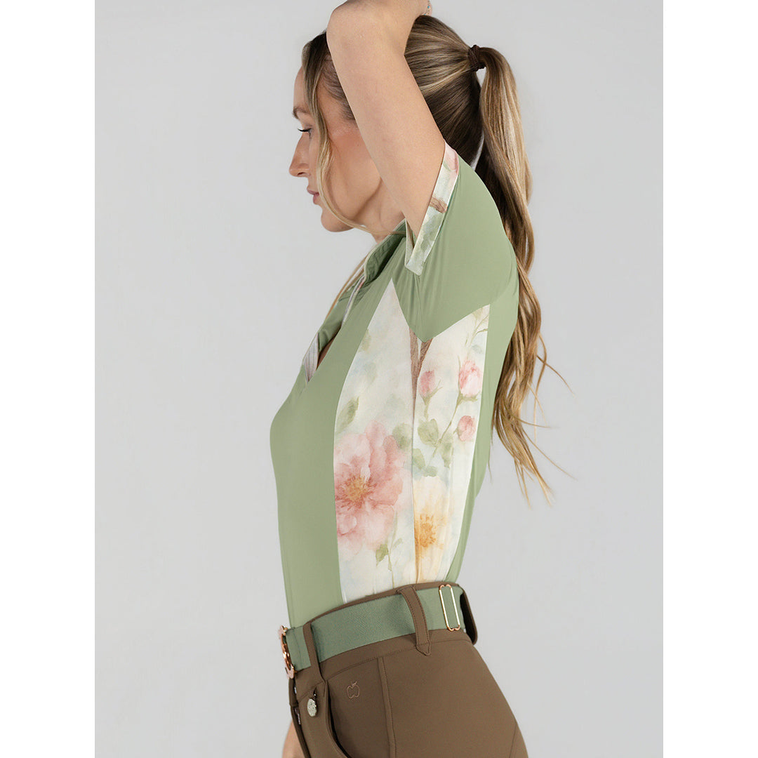 Dapplebay Grace 1/4 Zip SS Riding Top-Sage