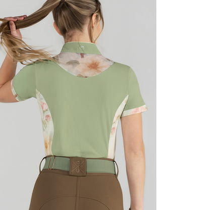 Dapplebay Grace 1/4 Zip SS Riding Top-Sage