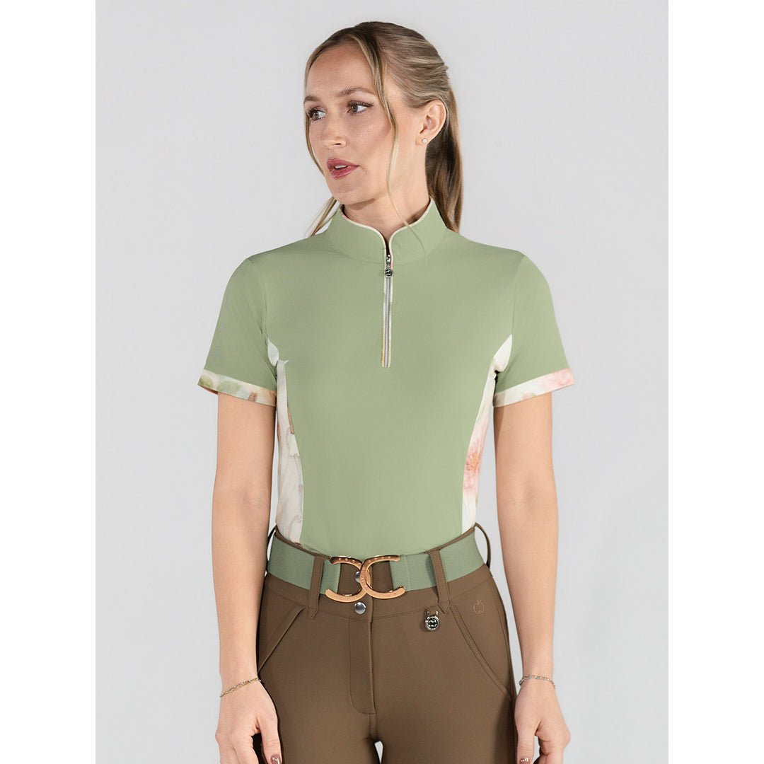 Dapplebay Grace 1/4 Zip SS Riding Top-Sage
