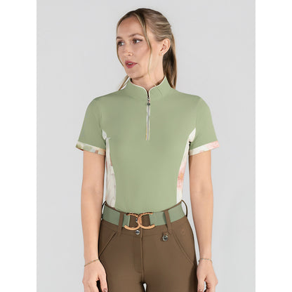 Dapplebay Grace 1/4 Zip SS Riding Top-Sage