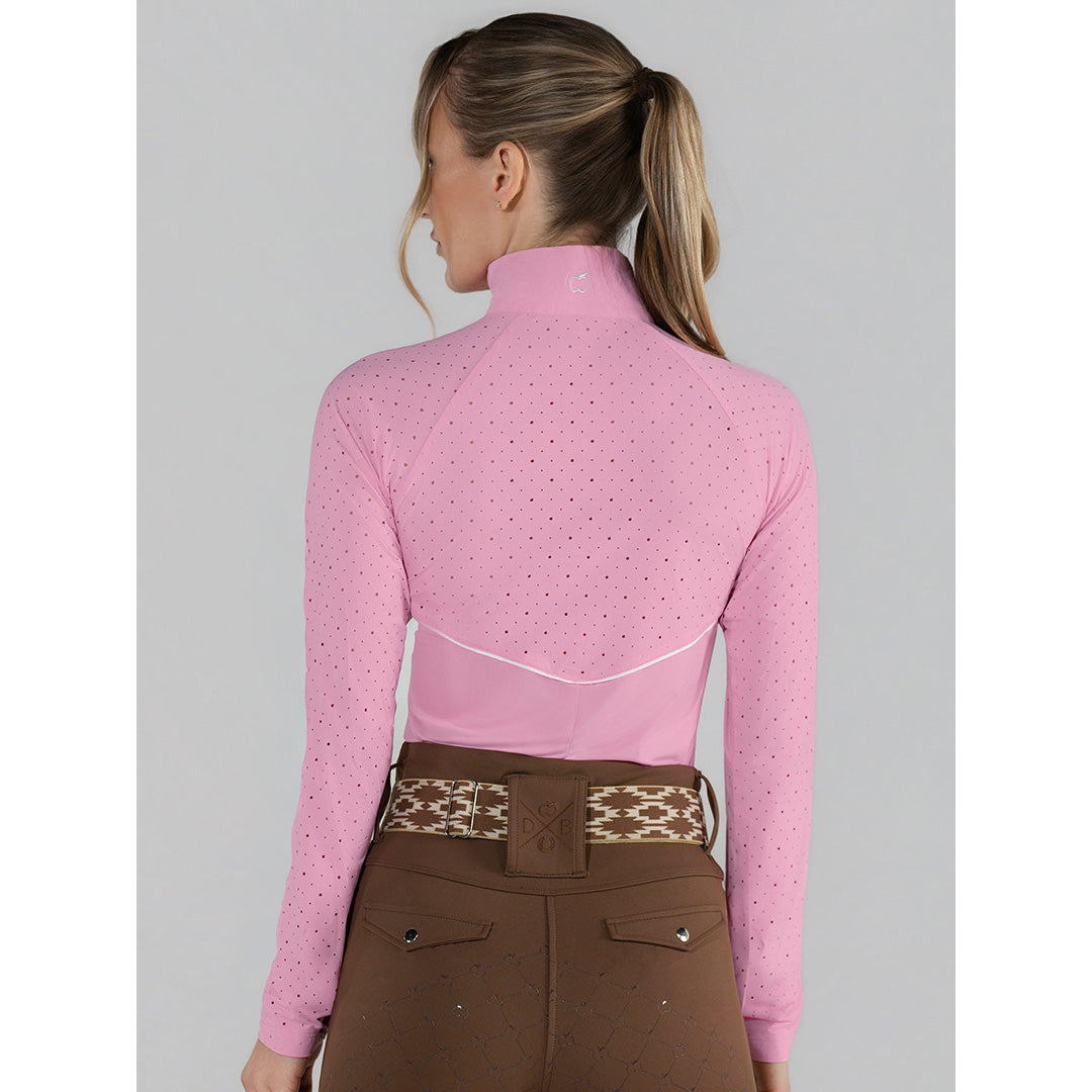 Dapplebay Lady 1/4 Zip Aircut LS Riding Top-Ballet Pink