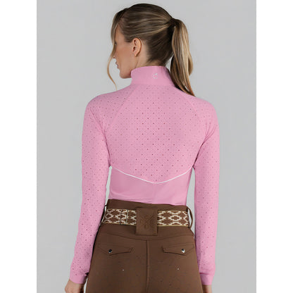 Dapplebay Lady 1/4 Zip Aircut LS Riding Top-Ballet Pink