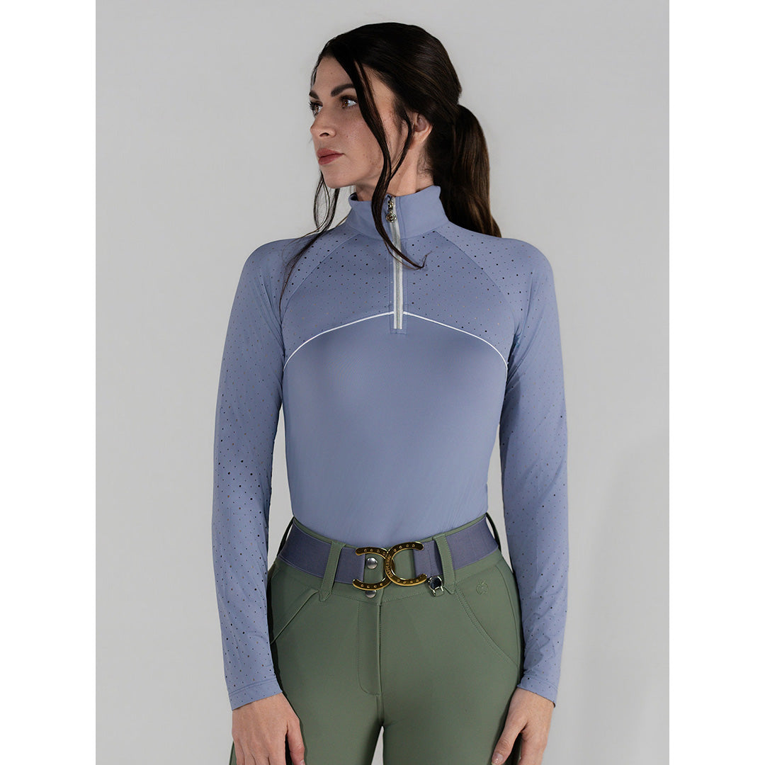 Dapplebay Lady 1/4 Zip Aircut LS Riding Top-Moonrise