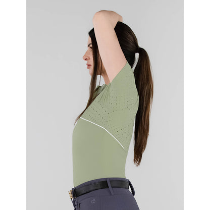 Dapplebay Lady 1/4 Zip Aircut SS Riding Top-Sage