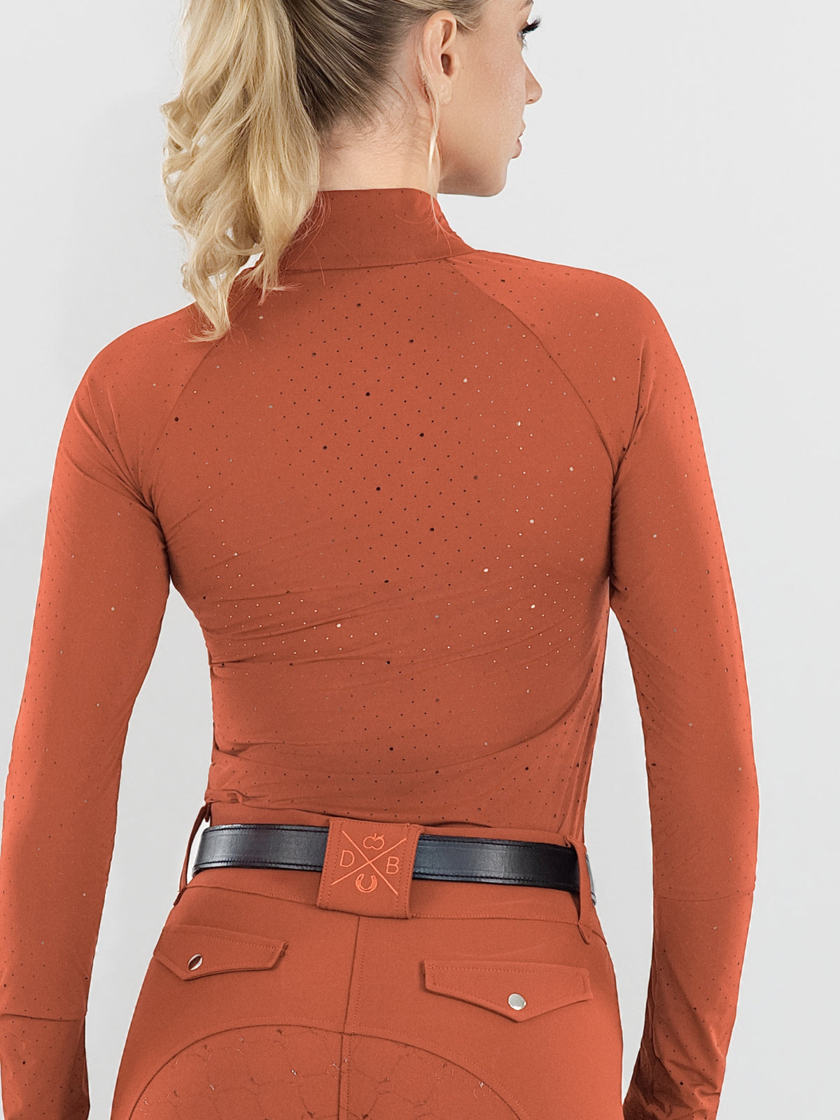 Dapplebay Aircut Mock Neck LS Top-Rust