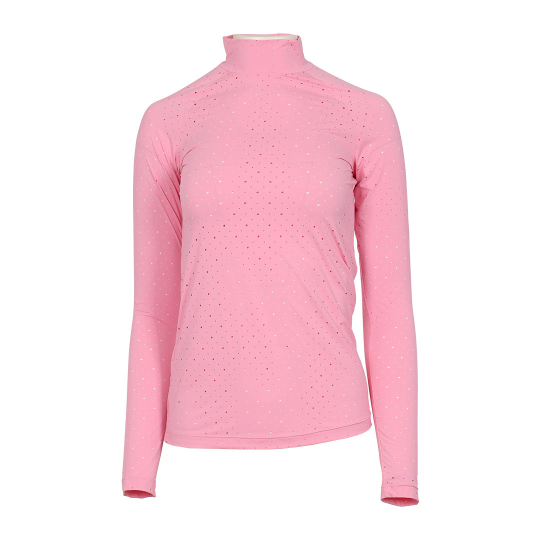 Dapplebay Aircut Mock Neck LS Top-Ballet Pink