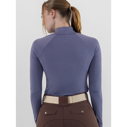 Dapplebay Aircut Mock Neck LS Top-Purple Dusk