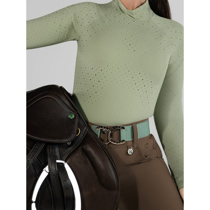 Dapplebay Aircut Mock Neck LS Top-Sage