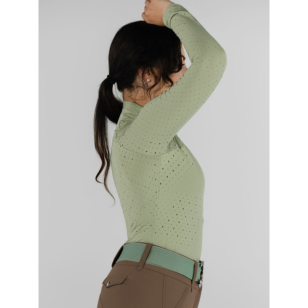 Dapplebay Aircut Mock Neck LS Top-Sage