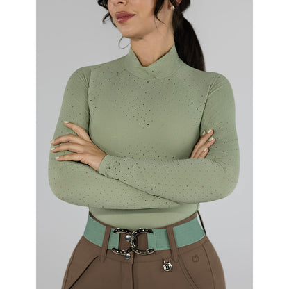 Dapplebay Aircut Mock Neck LS Top-Sage