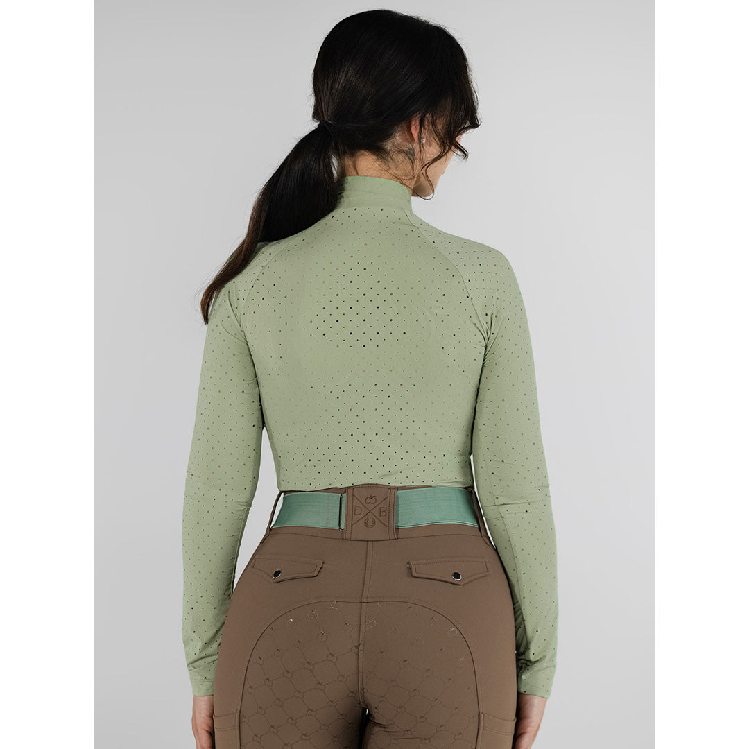 Dapplebay Aircut Mock Neck LS Top-Sage