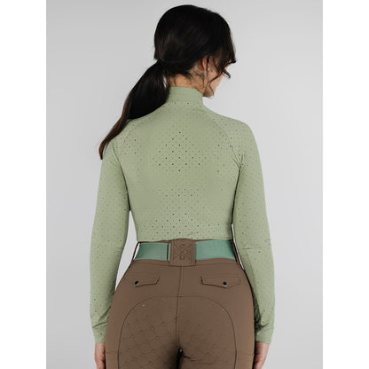 Dapplebay Aircut Mock Neck LS Top-Sage