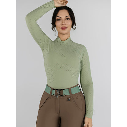 Dapplebay Aircut Mock Neck LS Top-Sage