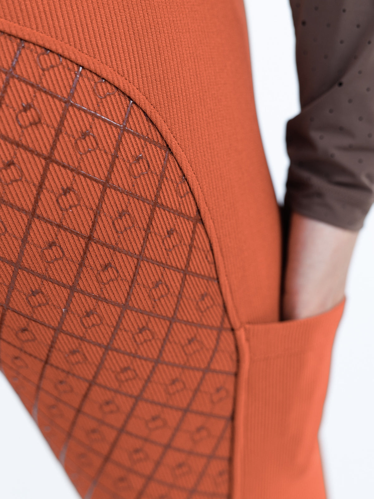 Dapplebay Pro Ribbed Silicone Full Seat Breeches-Rust