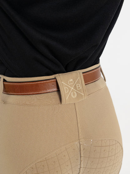 Dapplebay Pro Ribbed Silicone Full Seat Breeches-Heritage Tan