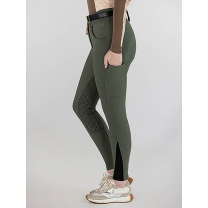 Dapplebay Pro Ribbed Silicone Full Seat Breeches-Rosemary