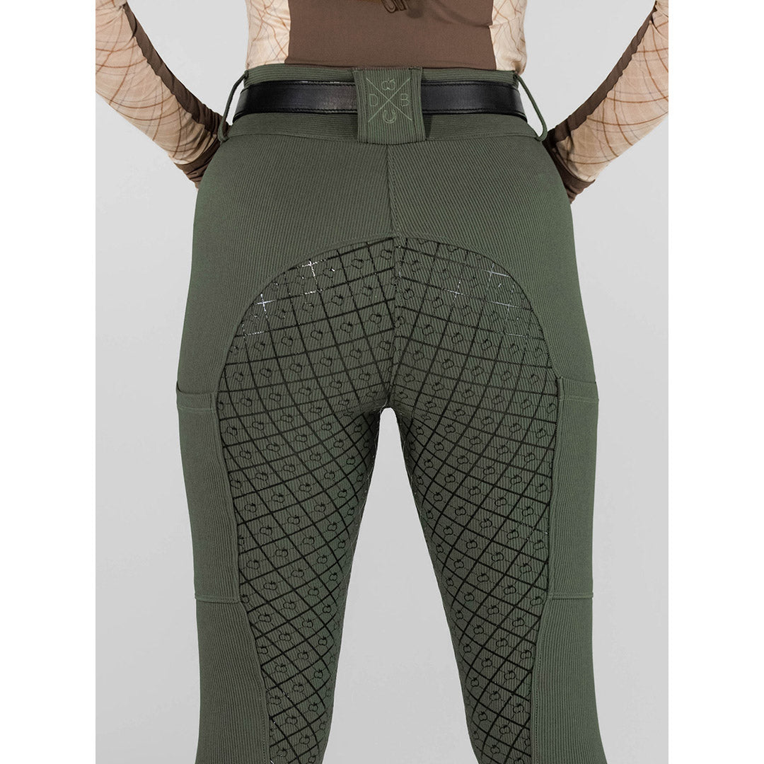 Dapplebay Pro Ribbed Silicone Full Seat Breeches-Rosemary
