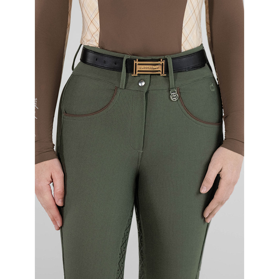 Dapplebay Pro Ribbed Silicone Full Seat Breeches-Rosemary