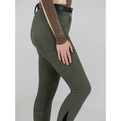Dapplebay Pro Ribbed Silicone Full Seat Breeches-Rosemary