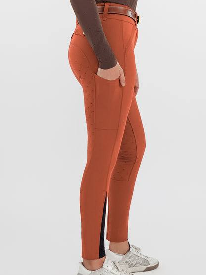 Dapplebay Sport Silicone Full Seat Breeches-Rust