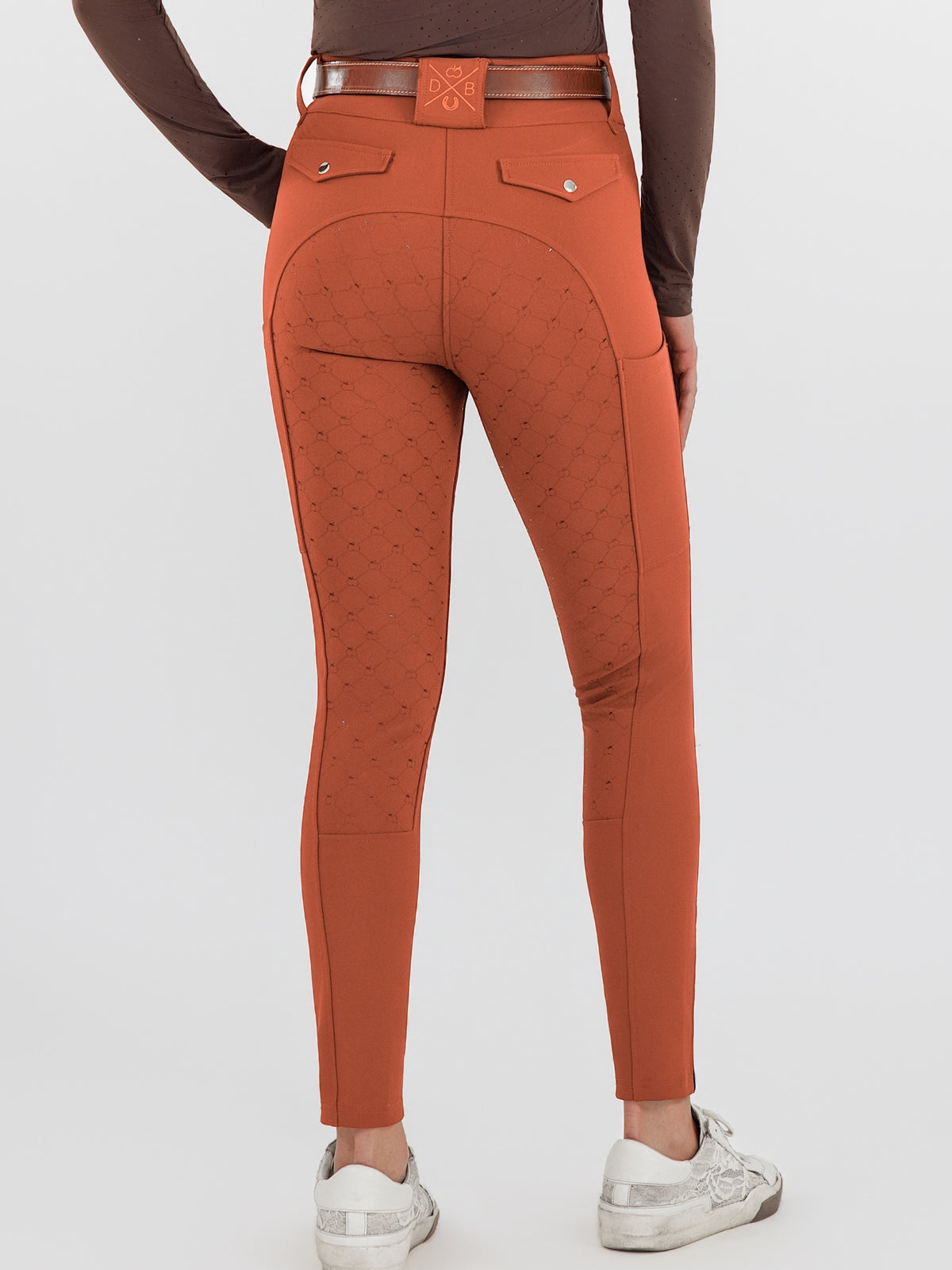 Dapplebay Sport Silicone Full Seat Breeches-Rust