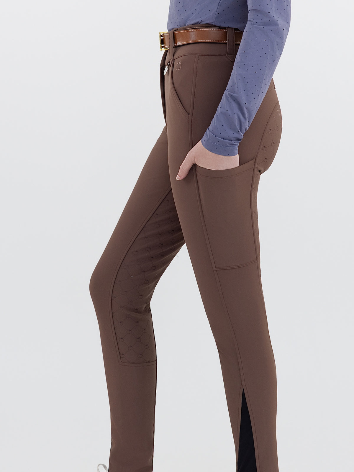 Dapplebay Sport Silicone Full Seat Breeches-Chocolate