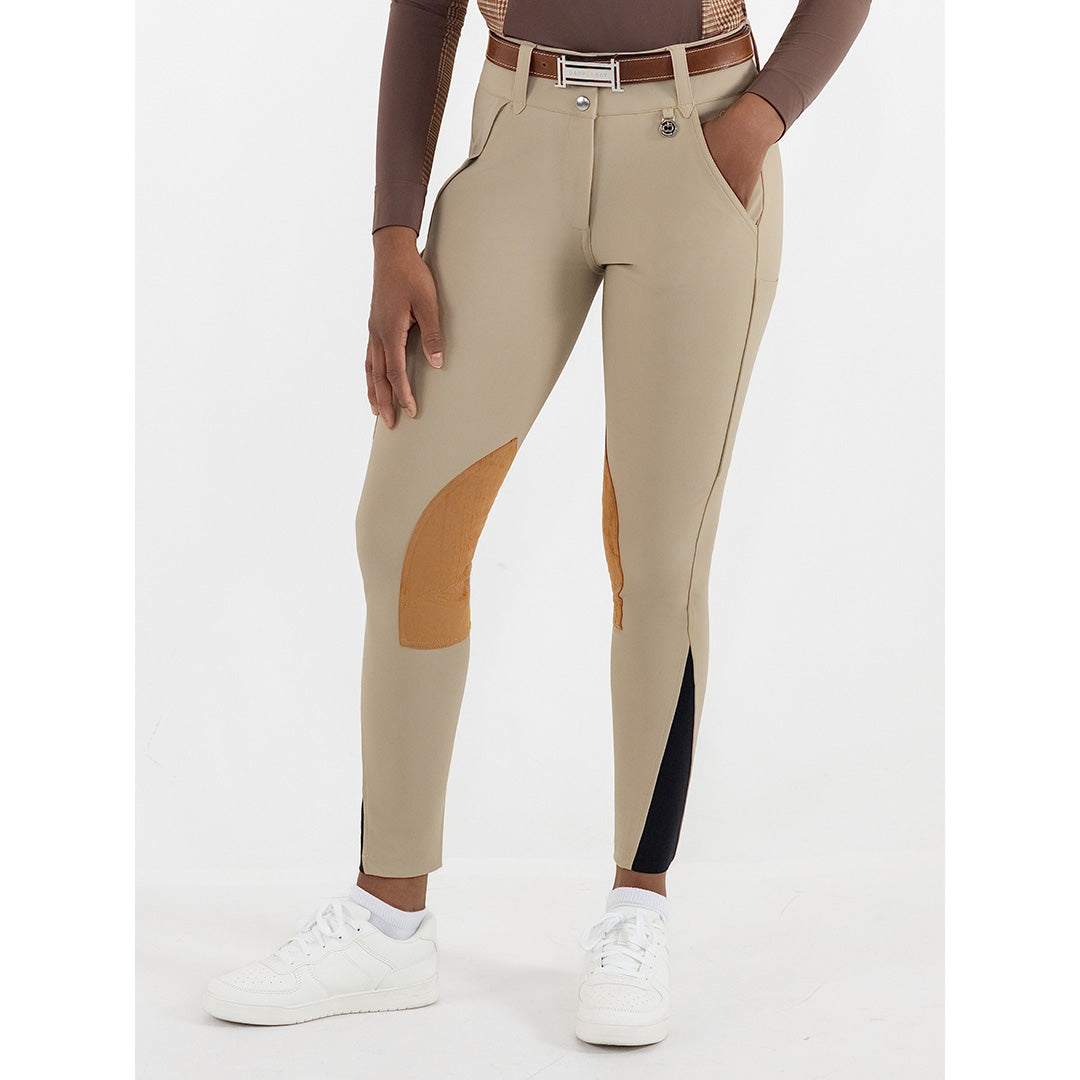 Dapplebay Sport Suede Knee Patch Breeches-Heritage Tan