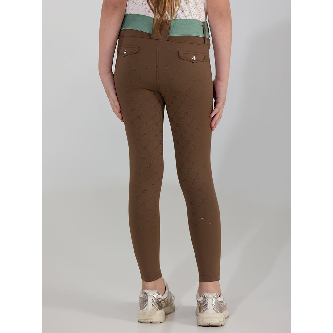 Dapplebay Kids Essential Silicone Full Seat Tights-Chestnut