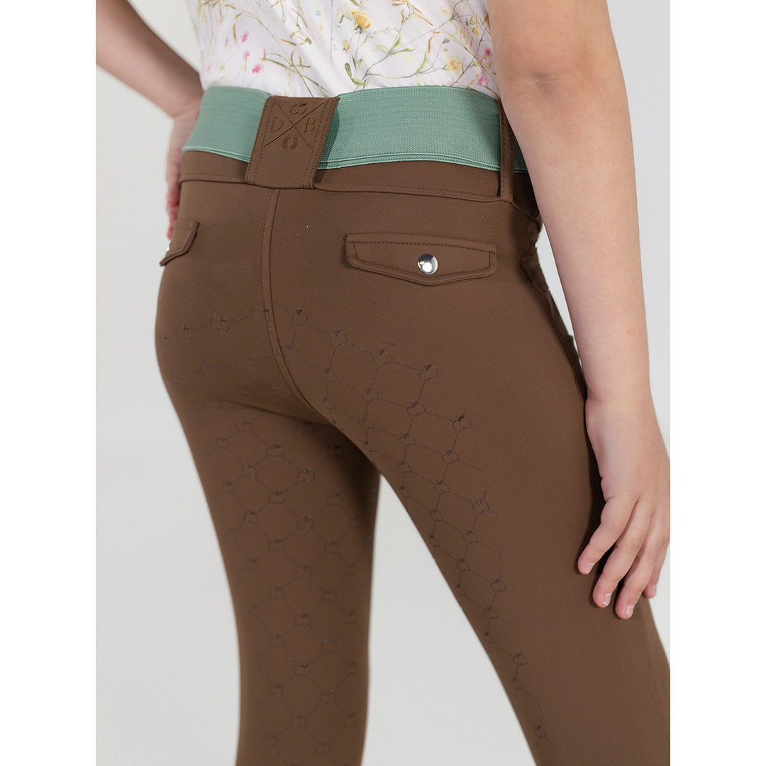 Dapplebay Kids Essential Silicone Full Seat Tights-Chestnut