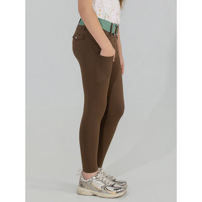 Dapplebay Kids Essential Silicone Full Seat Tights-Chestnut