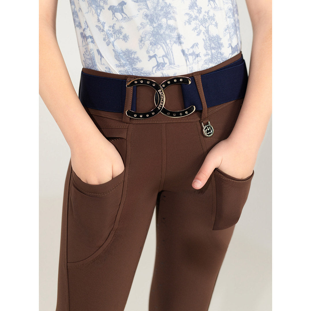 Dapplebay Kids Essential Silicone Full Seat Tights-Chestnut