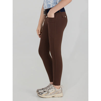 Dapplebay Kids Essential Silicone Full Seat Tights-Chestnut