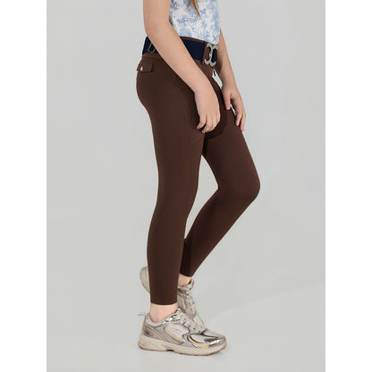 Dapplebay Kids Essential Silicone Full Seat Tights-Chestnut