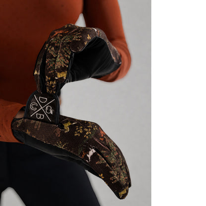 Dapplebay Autumn Toile Riding Gloves-Black