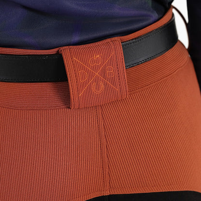 Dapplebay Pro Ribbed Full Seat Suede Breeches-Rust